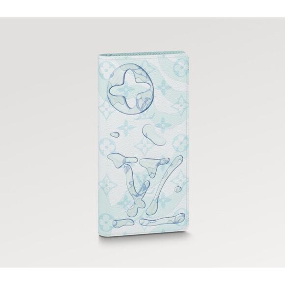 Louis Vuitton Brazza Wallet M82306 blue long wallet Aqua Garden water - Picture 2 of 6